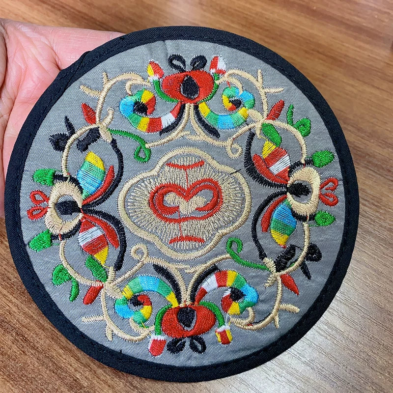 Ethnic Style Embroidery Coaster Characteristics Handicrafts Small Gifts