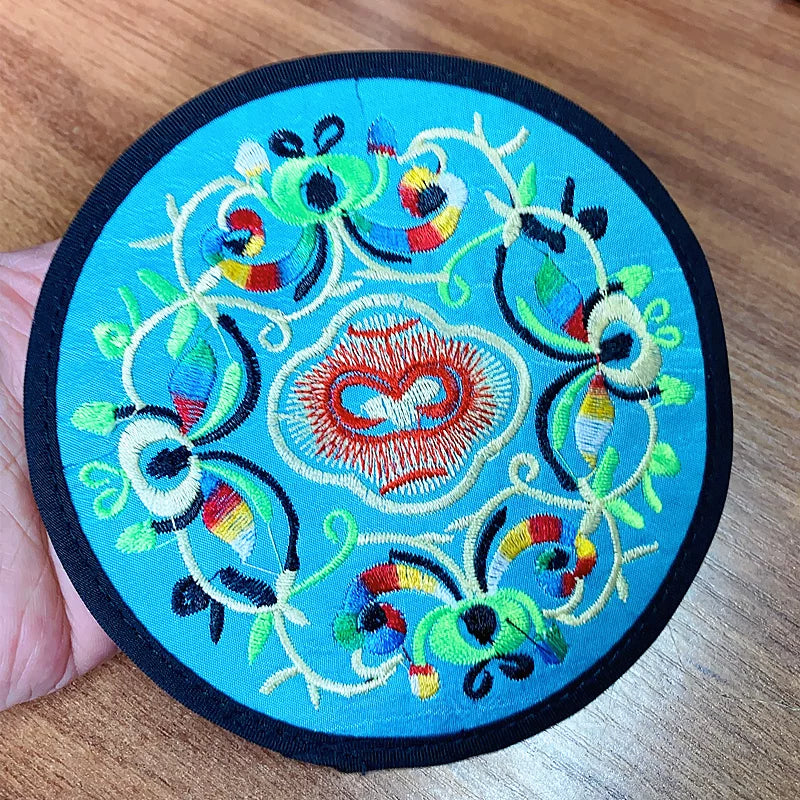 Ethnic Style Embroidery Coaster Characteristics Handicrafts Small Gifts