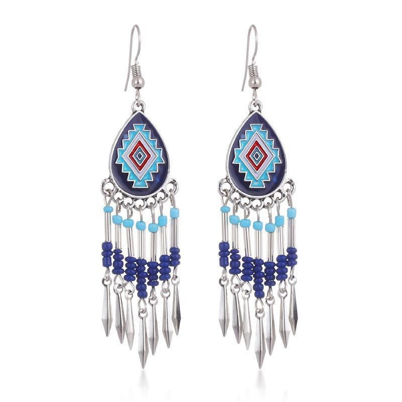 Creative Small Alloy Short Tassel Earrings for Women's Multi layer Rice Ball Earrings Jewelry