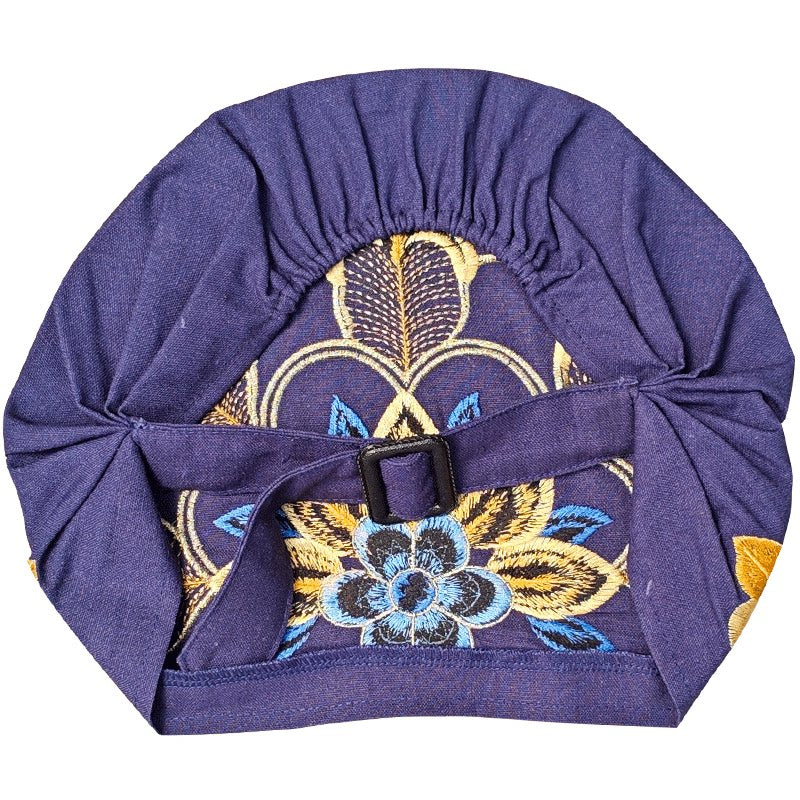 Ethnic Style Embroidered Headscarf Hat Single-layer Small Hat Thin Headgear Hat
