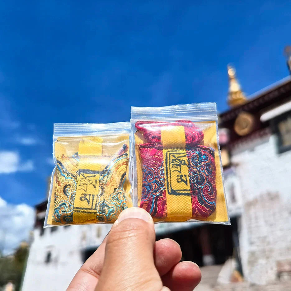 Tibetan Traditional Cloth Bag Amulet, Horse Head Ming King, Great White Umbrella Cover, Buddha Mother, Tara, etc