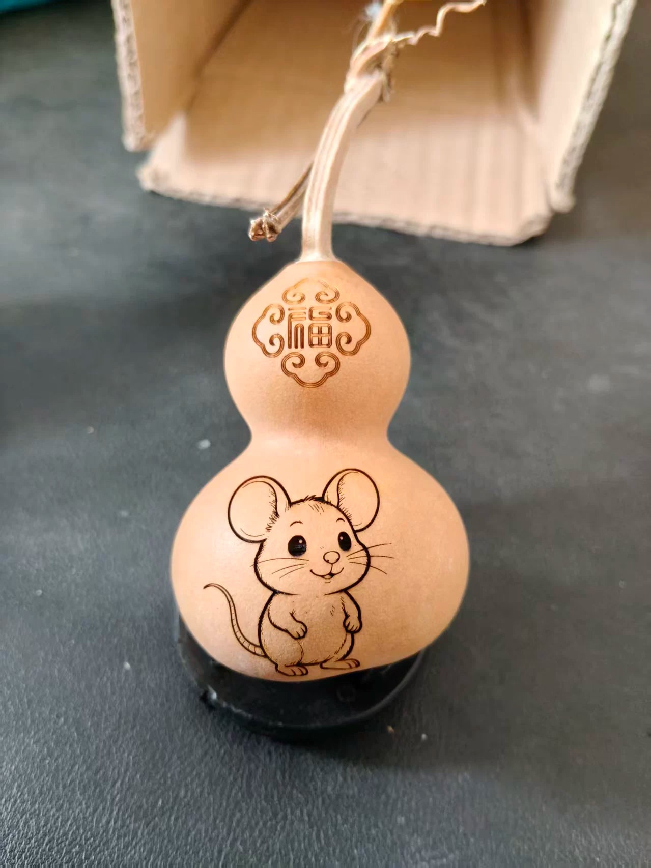 Zodiac Gourd Carving Ornament Pendant Asia Style Gift Natural Handicraft Gourd Moral Ornaments Home Decor