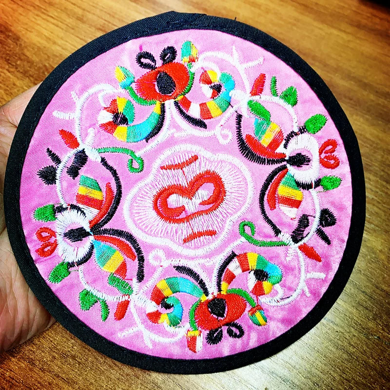 Ethnic Style Embroidery Coaster Characteristics Handicrafts Small Gifts