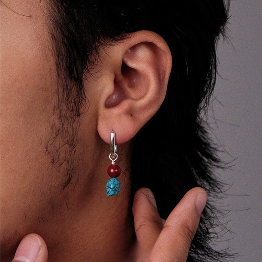 Earrings Niche Design Tibetan Earrings for Men and Women Couples