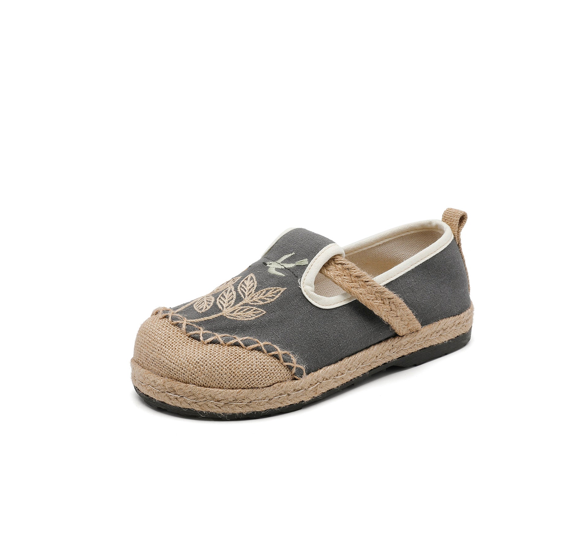Ethnic Style Embroidered Cloth Shoes, New Hand-embroidered Linen Shoes, Soft-soled Breathable Woven Women's Shoes - emogogo