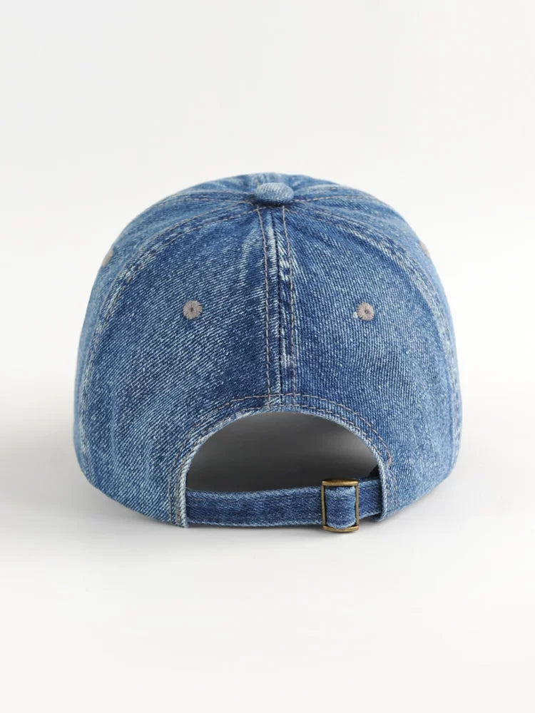 Fashion Versatile Ethnic Style Embroidery Flower Denim Baseball Cap Women's Autumn Sunscreen Shade Cap