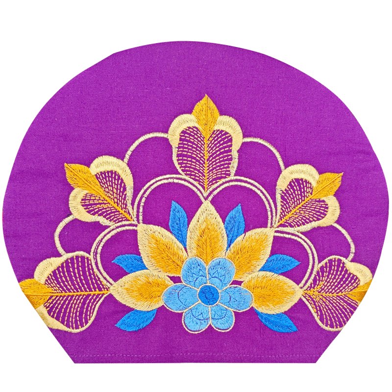 Ethnic Style Embroidered Headscarf Hat Single-layer Small Hat Thin Headgear Hat