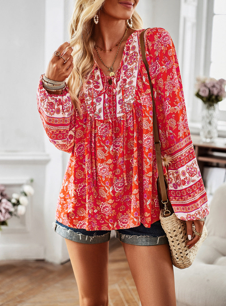 Autumn Style Commuter Print Long Sleeve Shirt