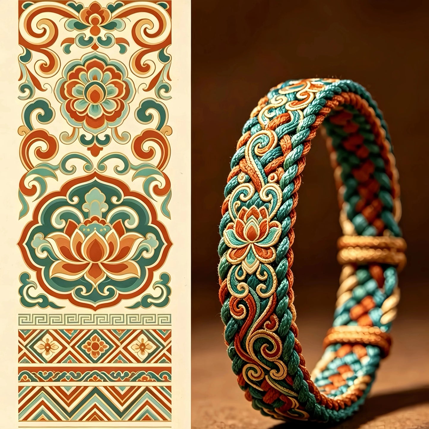 Lotus Hand Rope, Creative High-value Handmade National Style Bracelet, Give Gifts To Friends