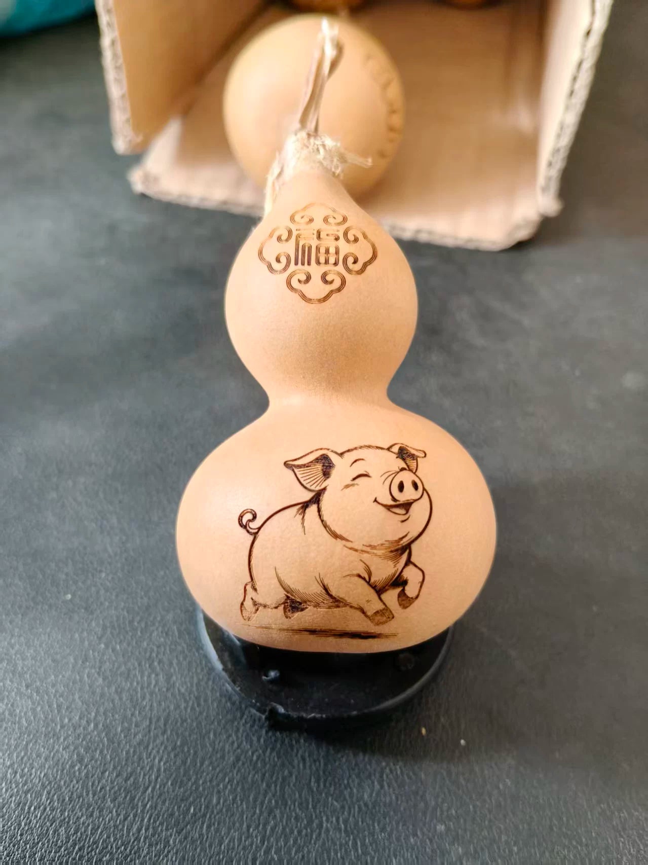 Zodiac Gourd Carving Ornament Pendant Asia Style Gift Natural Handicraft Gourd Moral Ornaments Home Decor