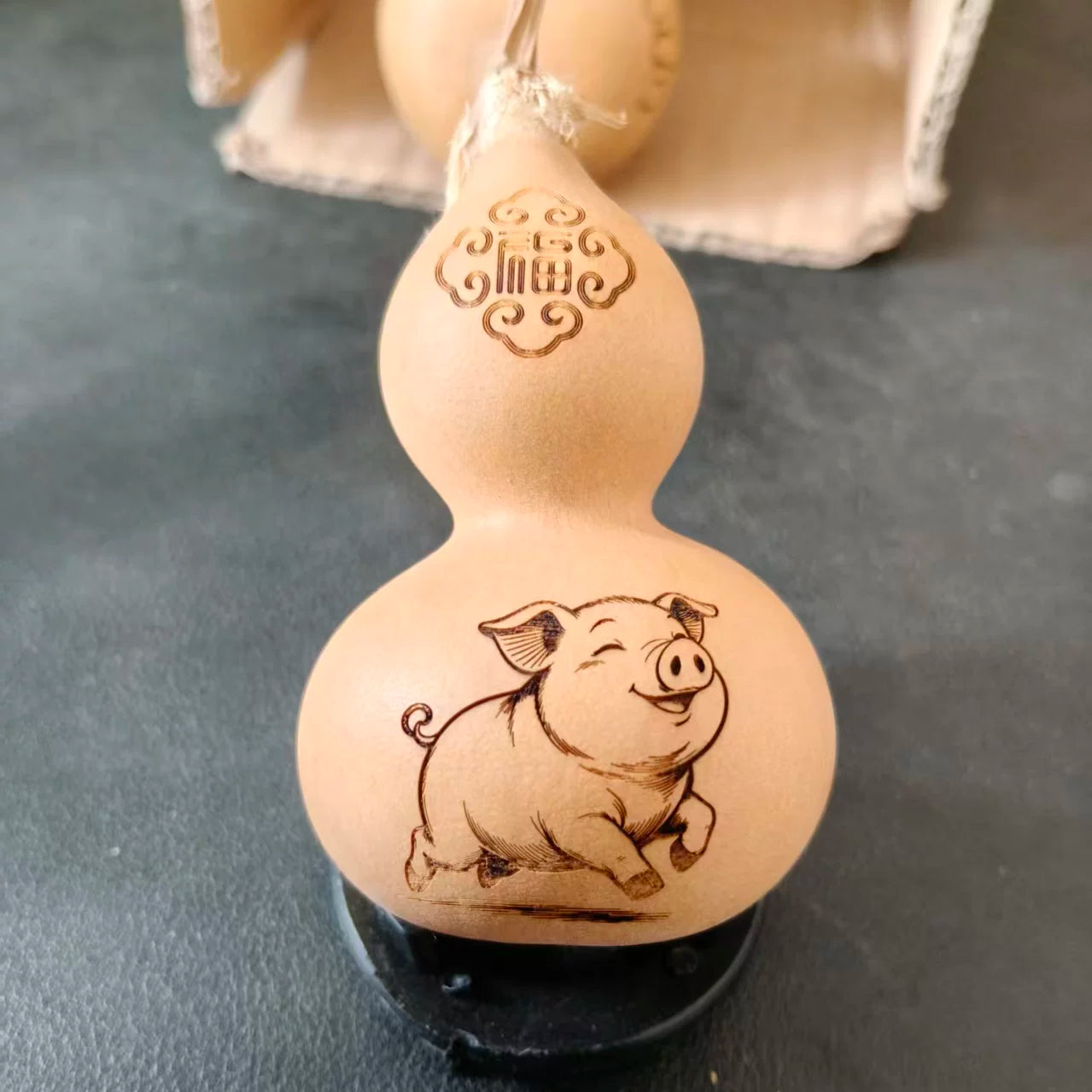 Zodiac Gourd Carving Ornament Pendant Asia Style Gift Natural Handicraft Gourd Moral Ornaments Home Decor