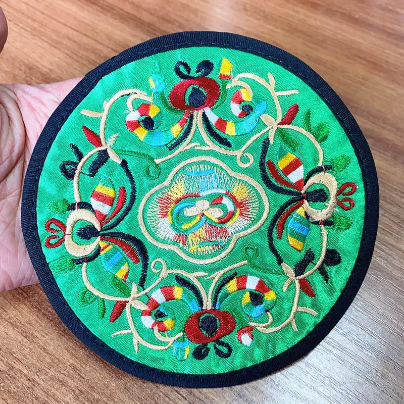 Ethnic Style Embroidery Coaster Characteristics Handicrafts Small Gifts