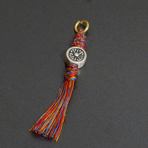 925 Sterling Silver Cotton Tassel Hanging Accessories Cotton Rope Tibetan Hanging Accessories