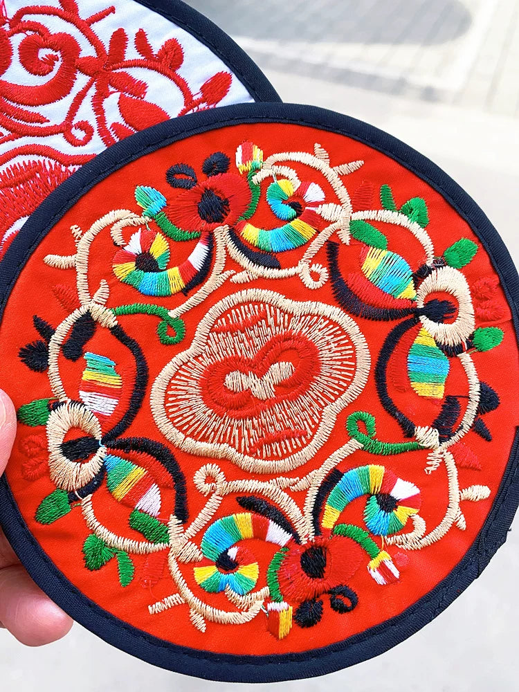 Ethnic Style Embroidery Coaster Characteristics Handicrafts Small Gifts