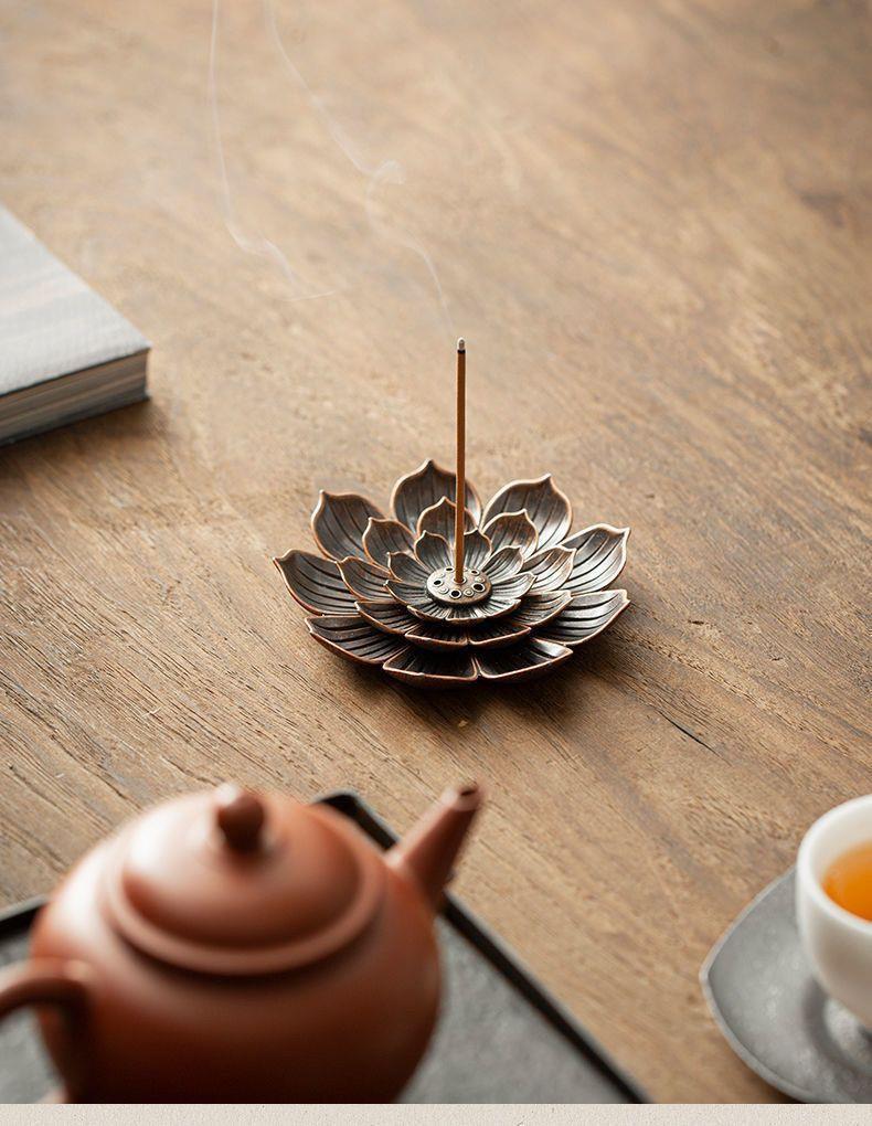 Alloy Lotus Incense Insert Miaolian 5 Holes Large Size Incense Holder Small Incense Burner