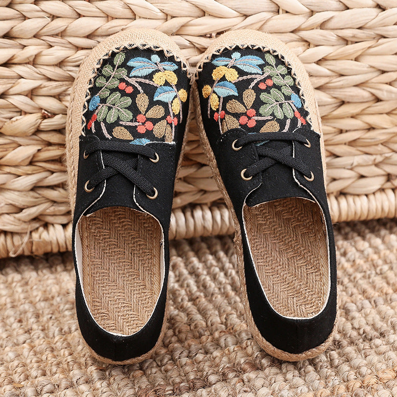 Spring Fresh Round Head Cloth Shoes Fashionable Shallow Mouth Women's Shoes