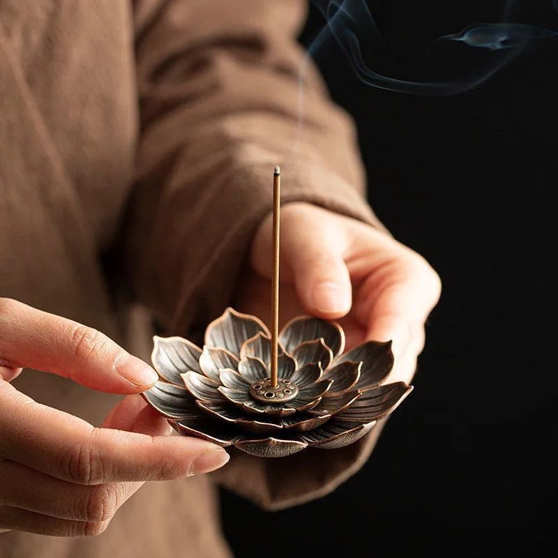 Alloy Lotus Incense Insert Miaolian 5 Holes Large Size Incense Holder Small Incense Burner