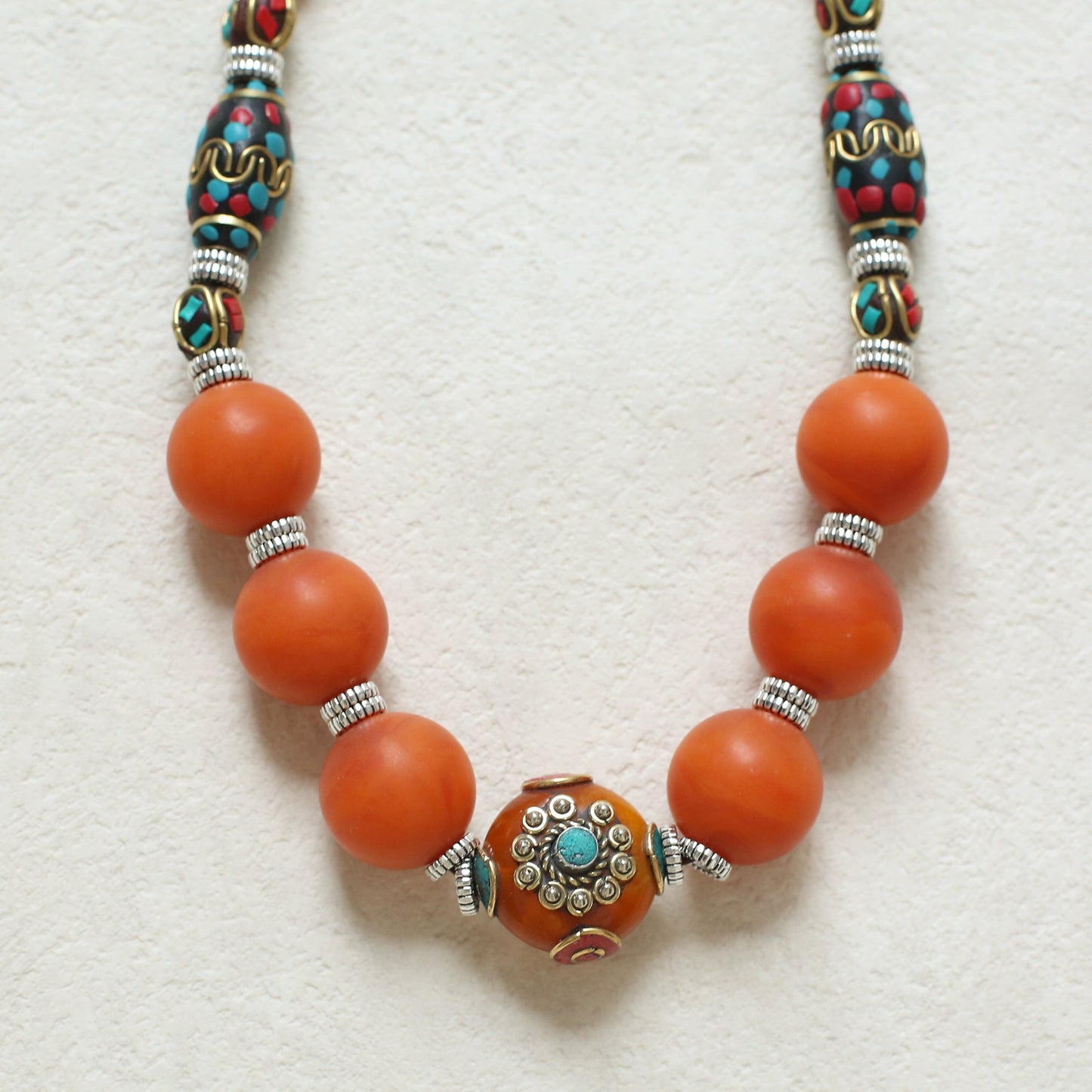 Tibetan Jewelry Necklace, Nepalese Necklace, Tibetan Xizang Beeswax Necklace