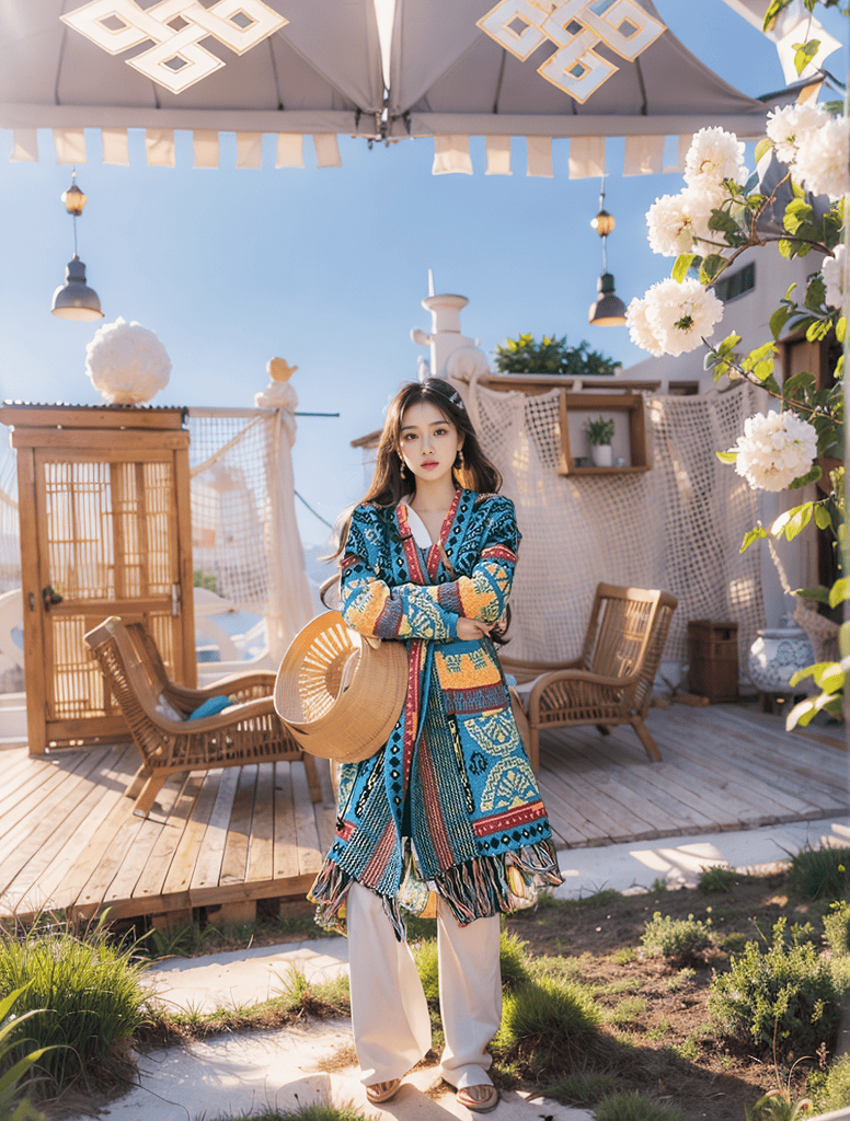 Ethnic Style Knitted Sweater Jacket Top Women's Autumn Fringed Warm Thickened Loose Medium and Long Cardigan