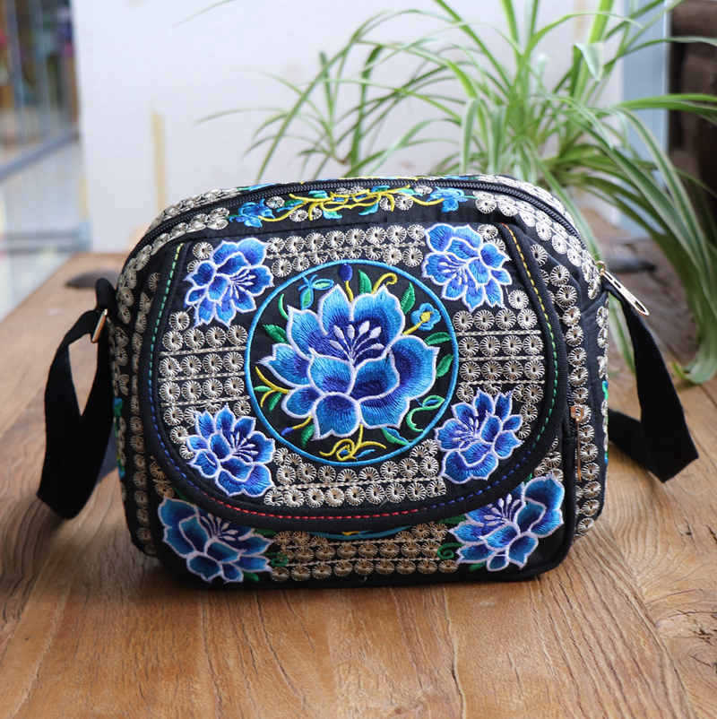 Ethnic Style Single Shoulder Crossbody Embroidery Bag Women's Bag