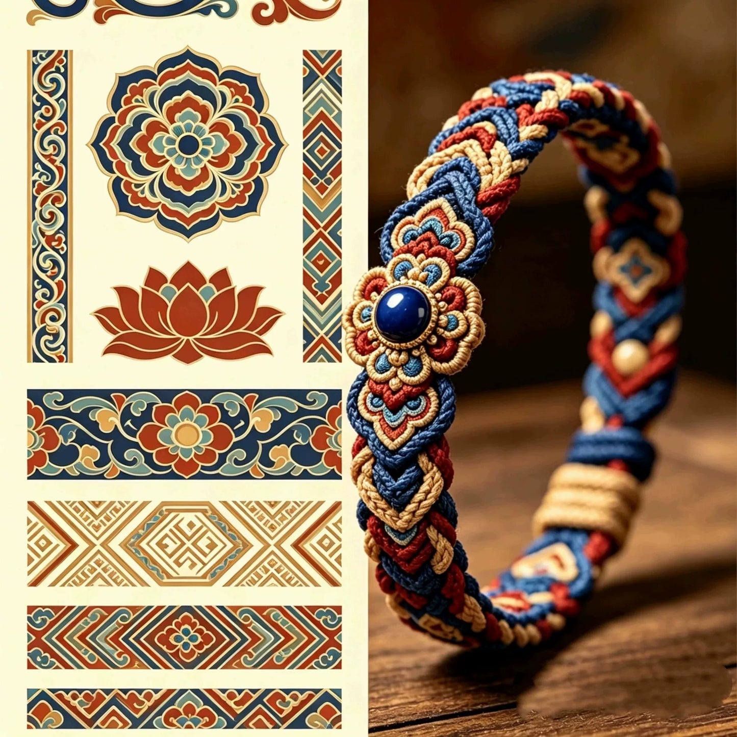 Lotus Hand Rope, Creative High-value Handmade National Style Bracelet, Give Gifts To Friends