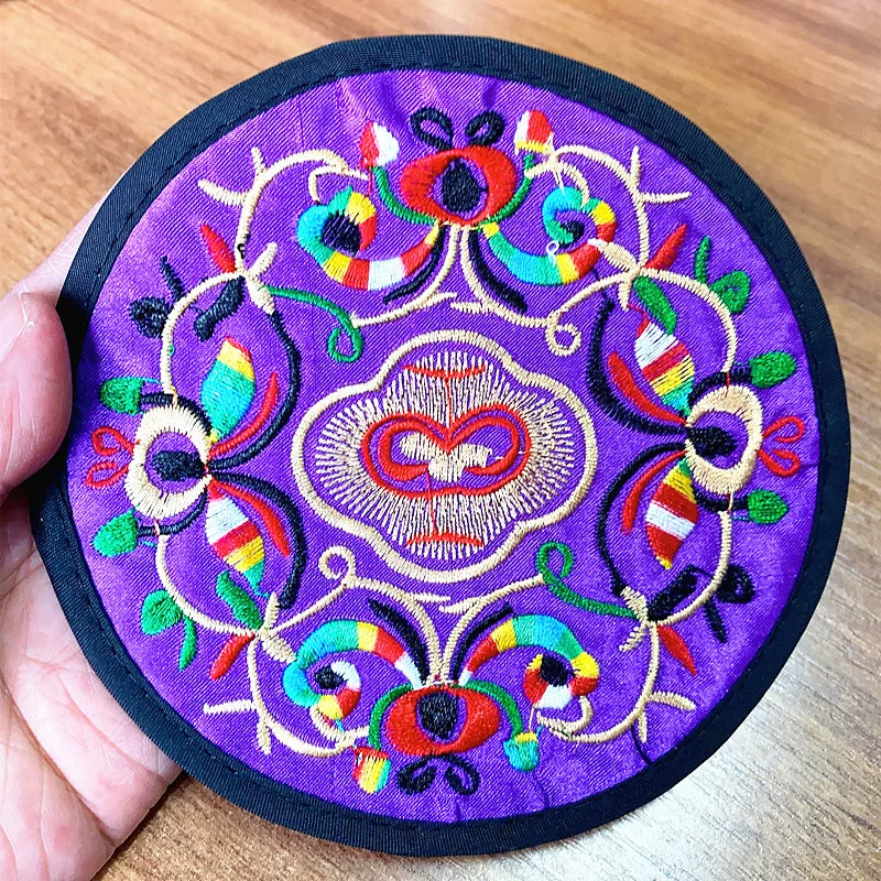 Ethnic Style Embroidery Coaster Characteristics Handicrafts Small Gifts