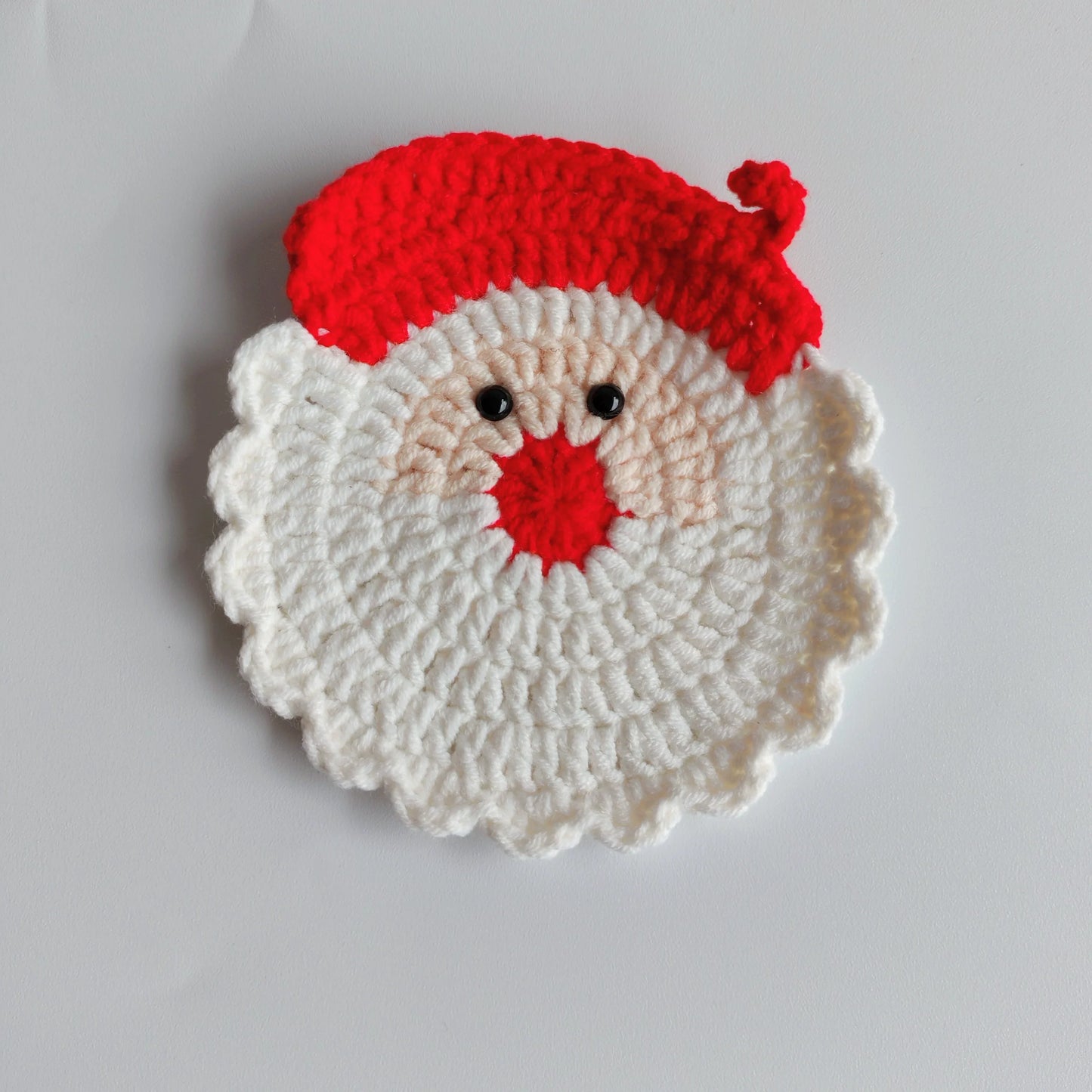 Hand-crocheted Christmas Coaster Wool Love Apple Coaster Christmas Gift