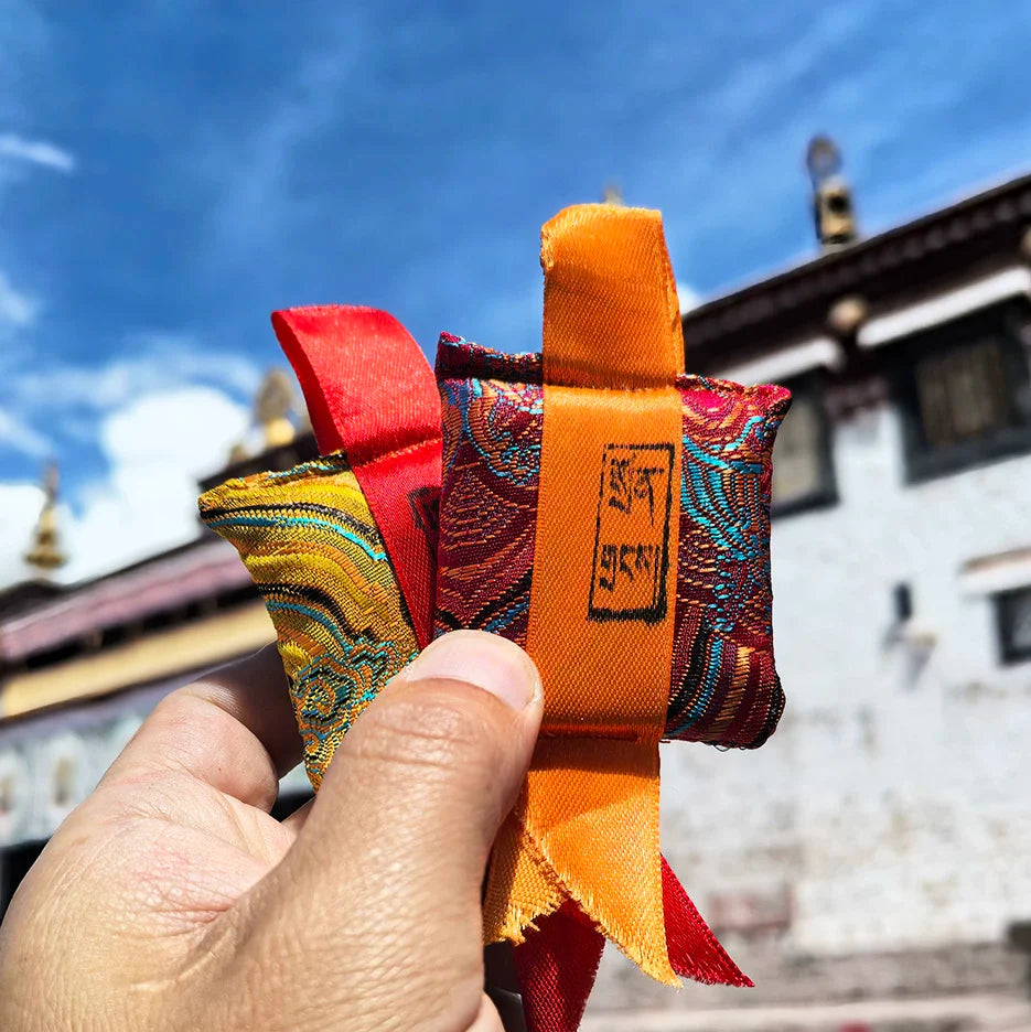 Tibetan Traditional Cloth Bag Amulet, Horse Head Ming King, Great White Umbrella Cover, Buddha Mother, Tara, etc