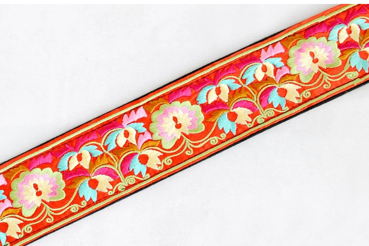 Colorful Embroidery, Wide Waistband, Women's Decorative Ethnic Style Clothing, Dress, Women's Waist, Versatile Slim Fitting Belt