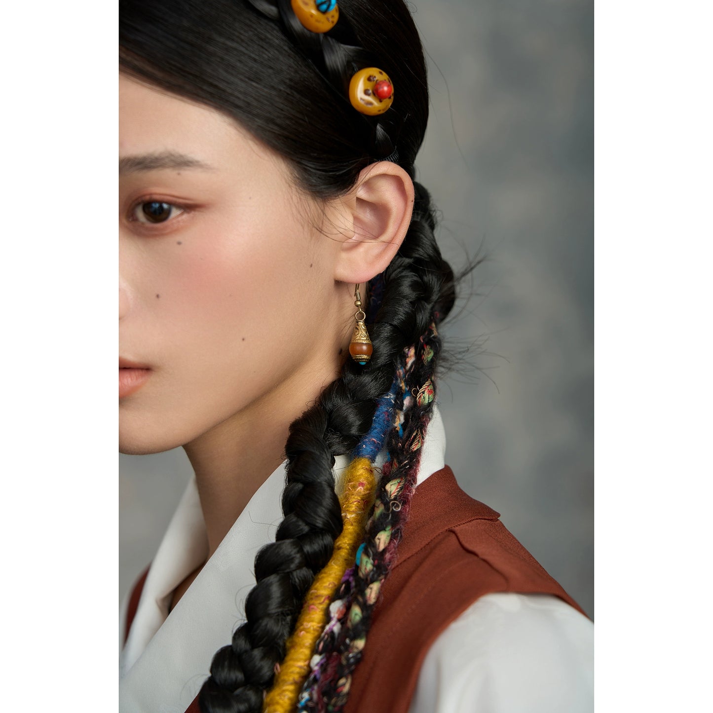 Nepalese Beeswax Earrings, Tibetan Niche Retro Ethnic Jewelry Earrings