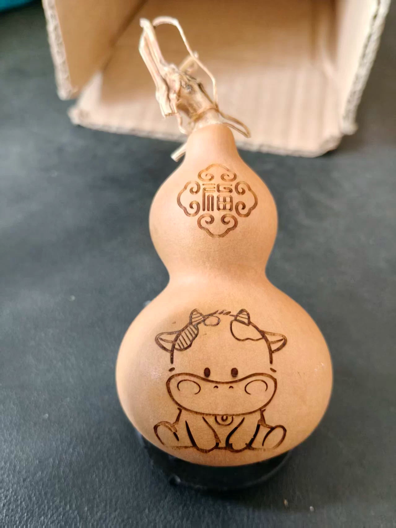 Zodiac Gourd Carving Ornament Pendant Asia Style Gift Natural Handicraft Gourd Moral Ornaments Home Decor