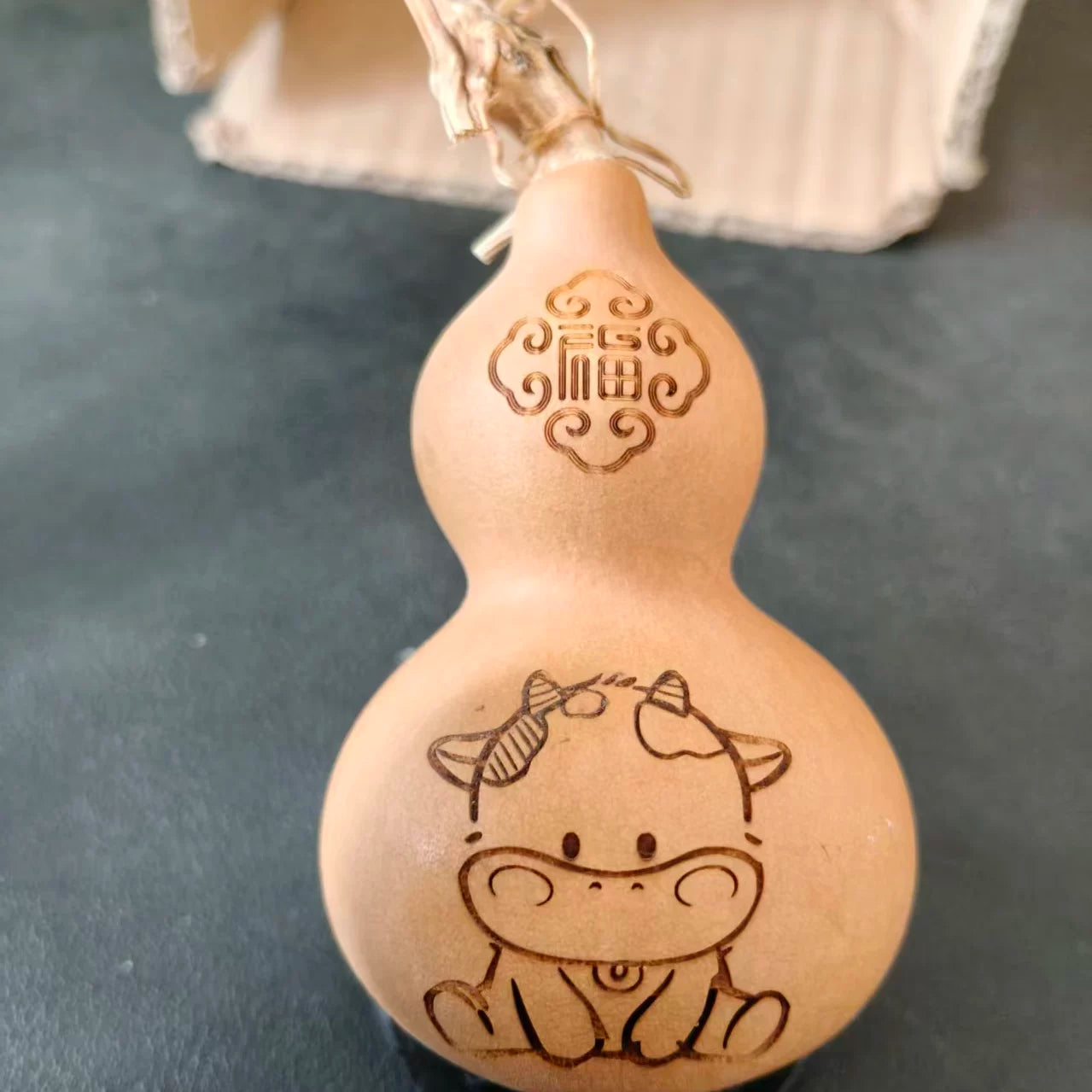 Zodiac Gourd Carving Ornament Pendant Asia Style Gift Natural Handicraft Gourd Moral Ornaments Home Decor