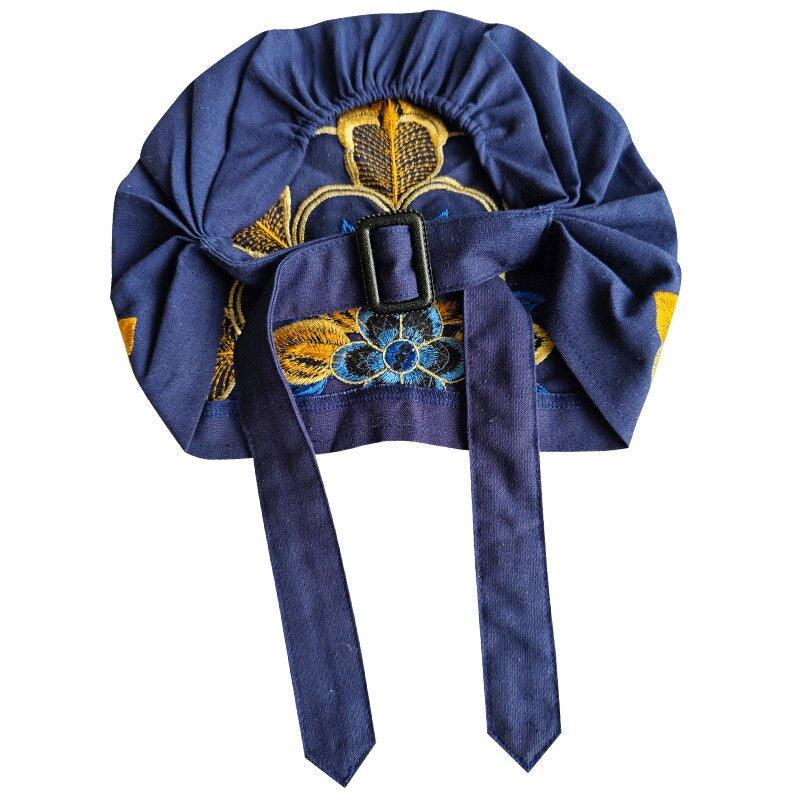 Ethnic Style Embroidered Headscarf Hat Single-layer Small Hat Thin Headgear Hat