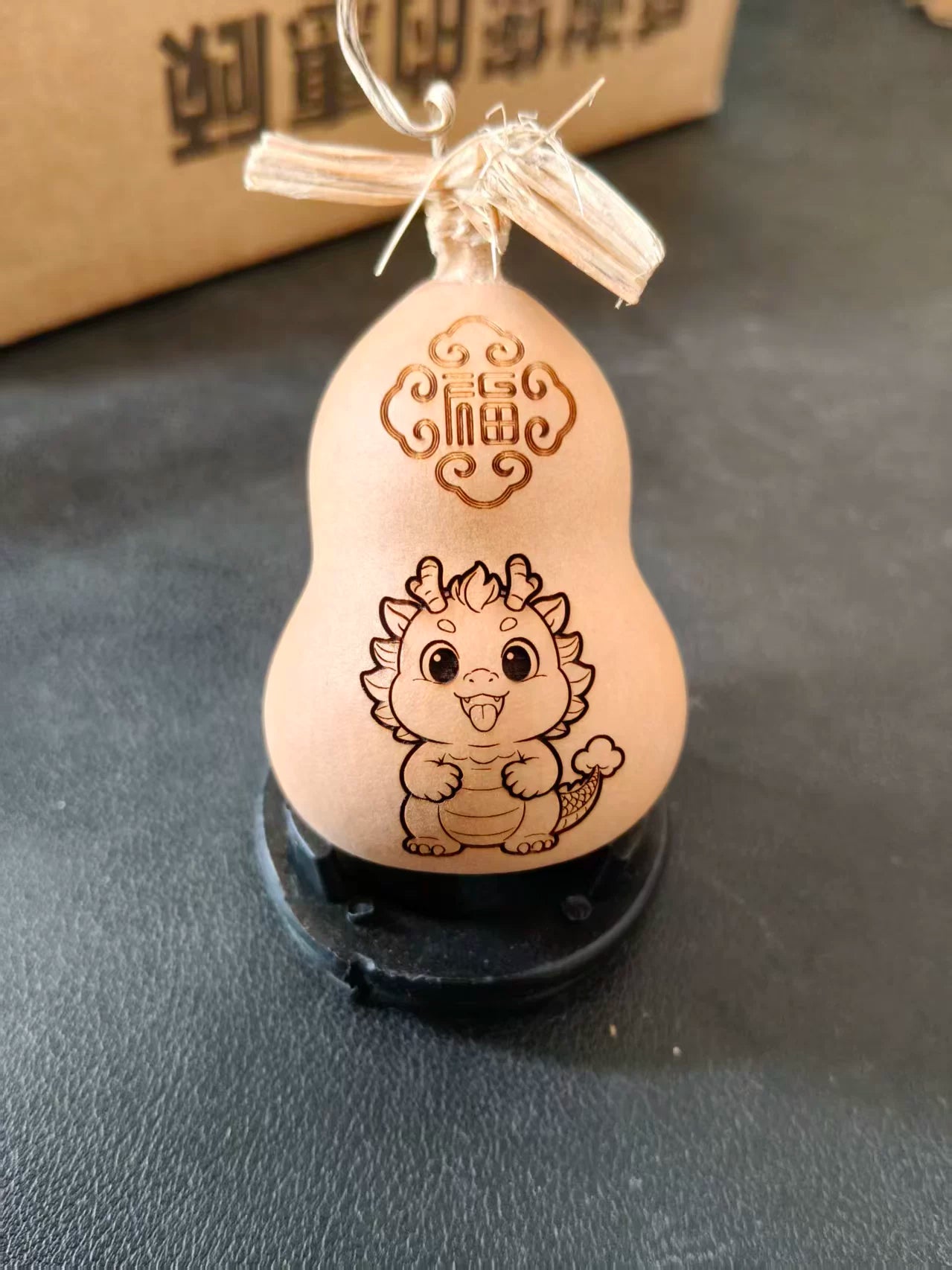 Zodiac Gourd Carving Ornament Pendant Asia Style Gift Natural Handicraft Gourd Moral Ornaments Home Decor