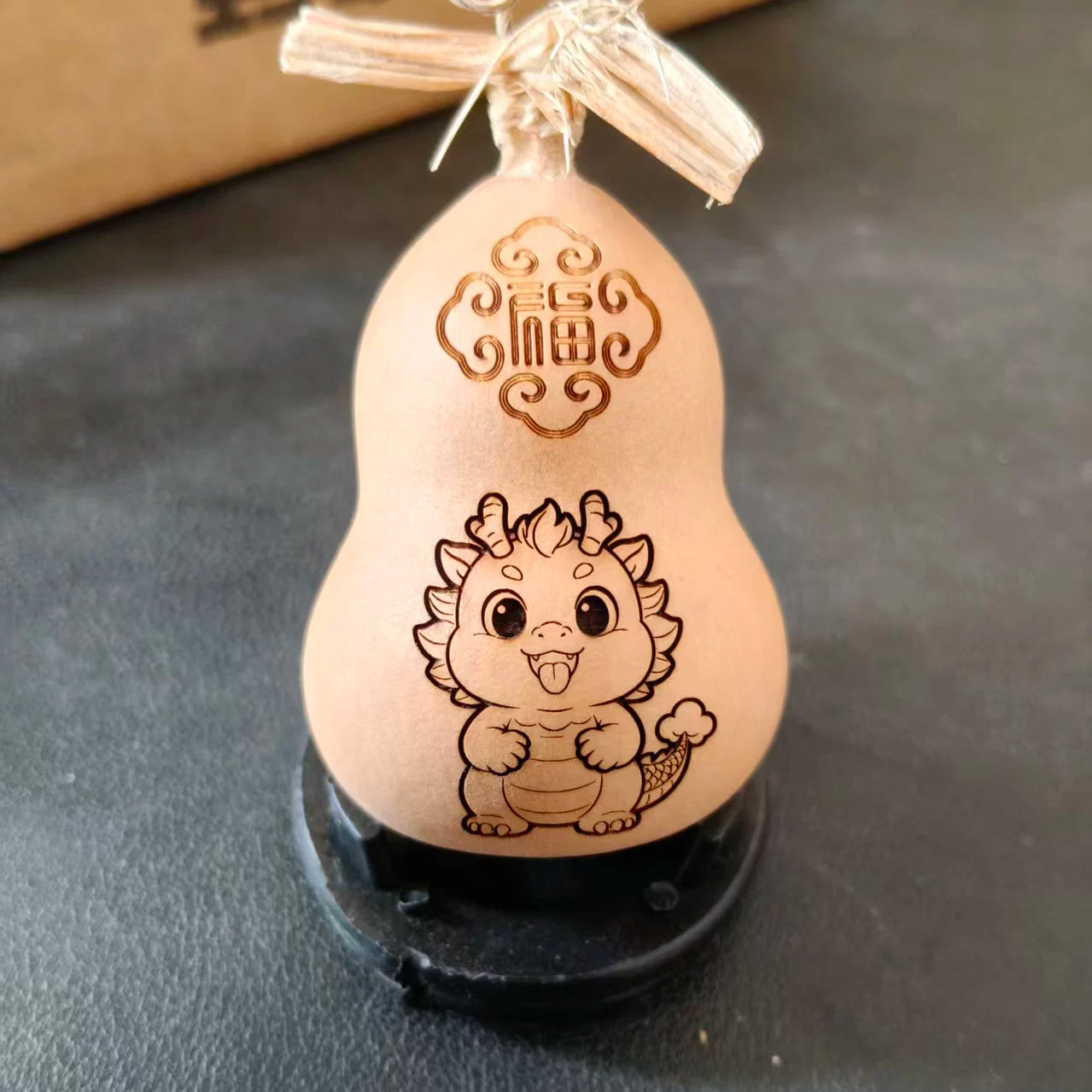 Zodiac Gourd Carving Ornament Pendant Asia Style Gift Natural Handicraft Gourd Moral Ornaments Home Decor