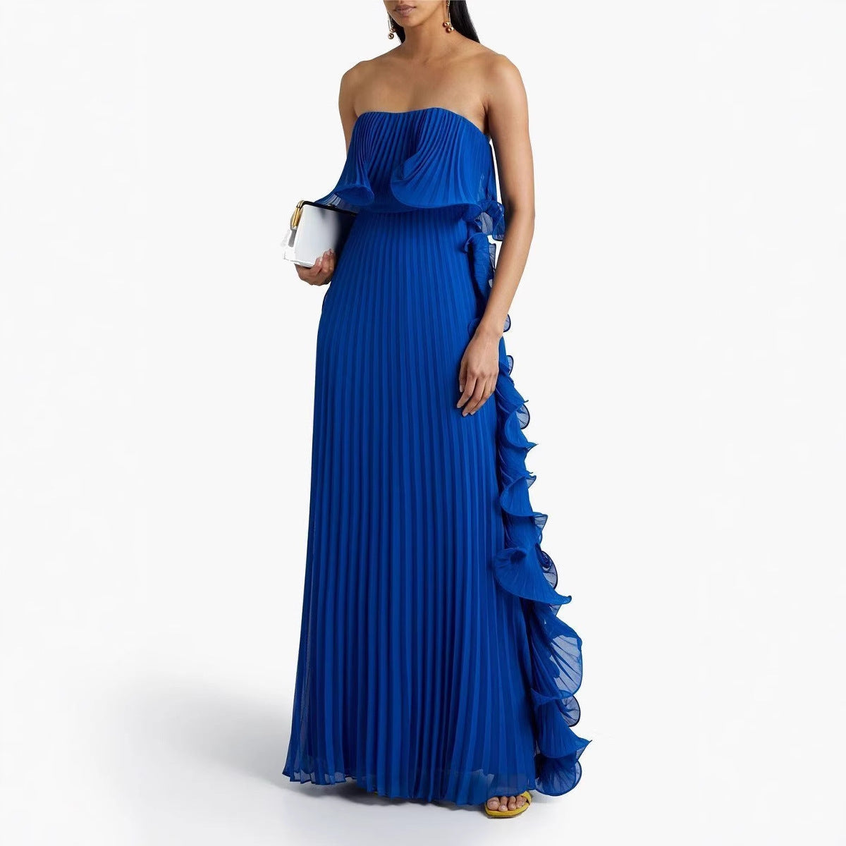 2025 Summer New Pleated Chest-wrapped Big Pendulum Dress