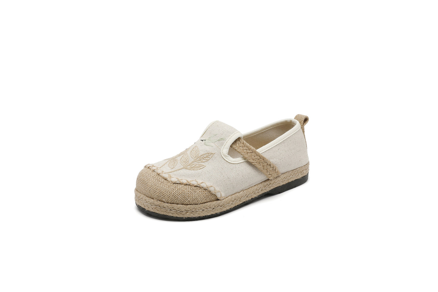 Ethnic Style Embroidered Cloth Shoes, New Hand-embroidered Linen Shoes, Soft-soled Breathable Woven Women's Shoes - emogogo