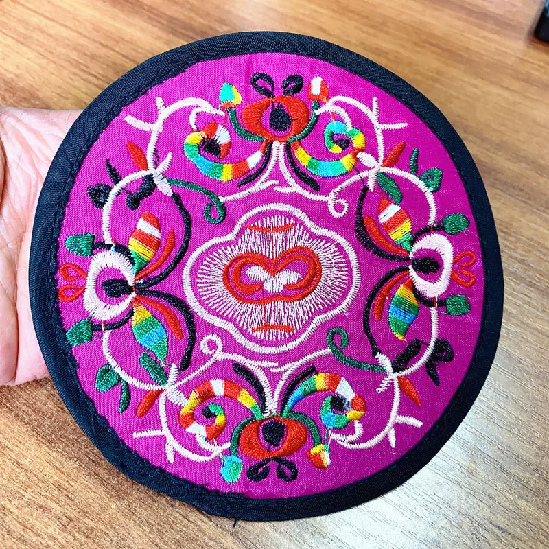 Ethnic Style Embroidery Coaster Characteristics Handicrafts Small Gifts