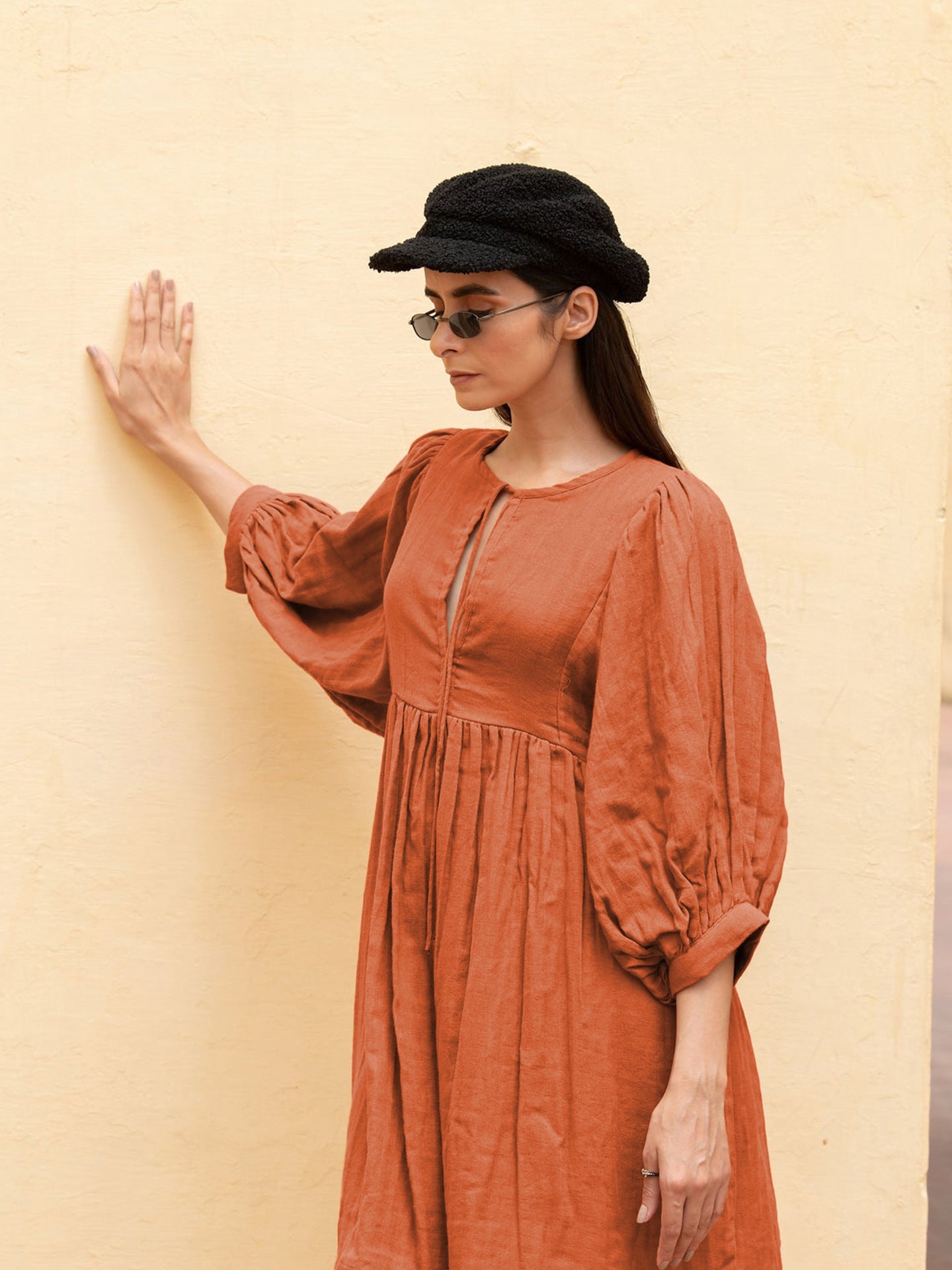 Cross-border fashion new spring summer women's large size loose balloon sleeve casual sweet fresh girly dress