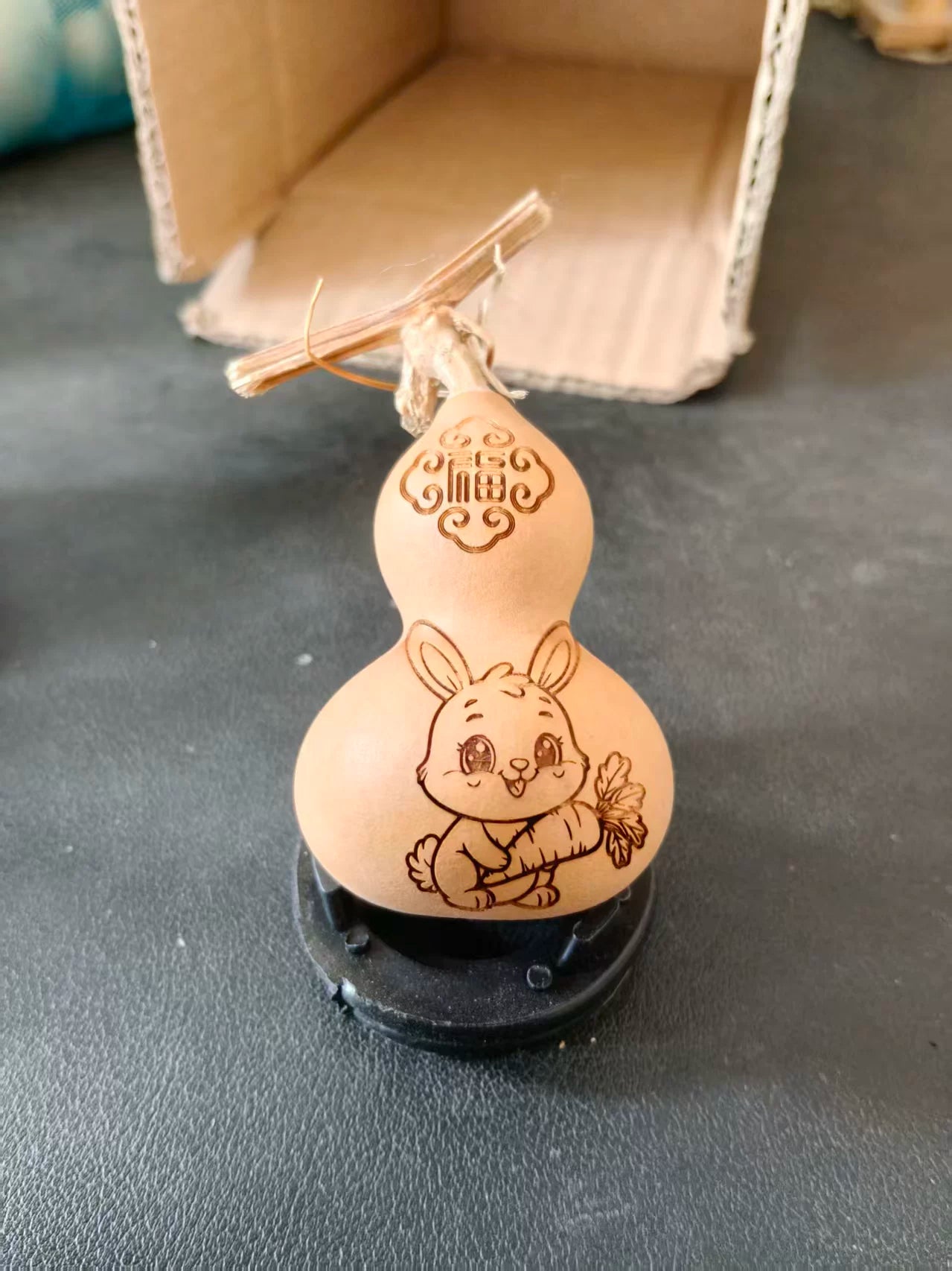 Zodiac Gourd Carving Ornament Pendant Asia Style Gift Natural Handicraft Gourd Moral Ornaments Home Decor