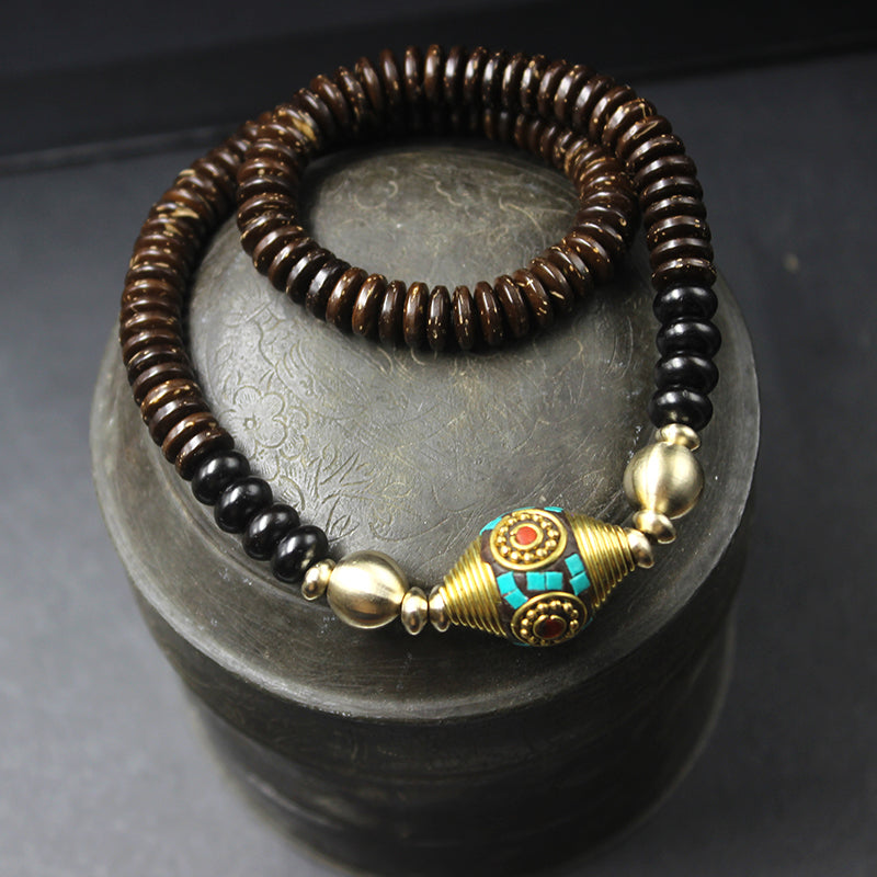 Nepali Coconut Shell Bracelet Women's Original Design Ethnic Style Retro Personality Bracelet