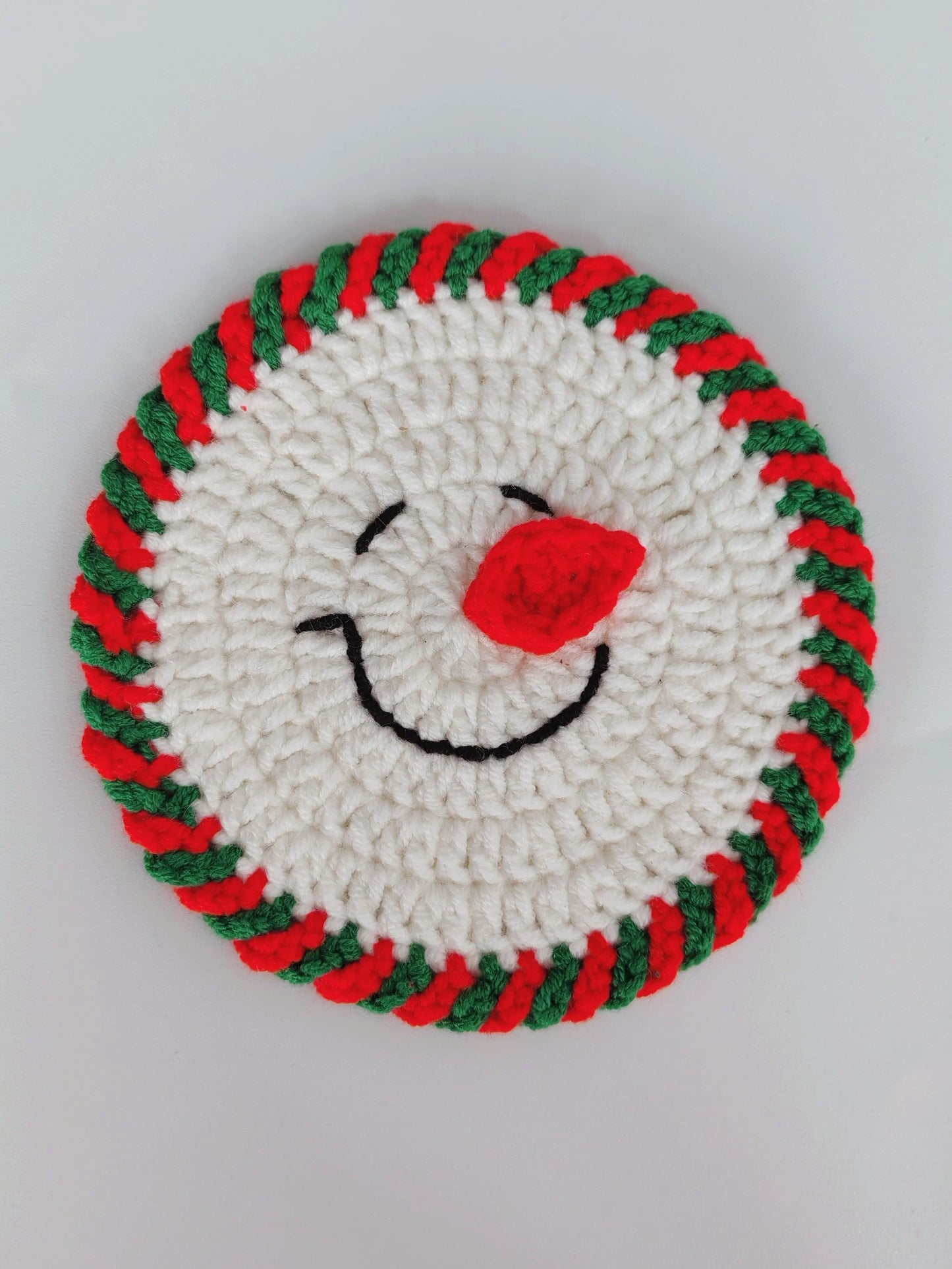 Hand-crocheted Christmas Coaster Wool Love Apple Coaster Christmas Gift