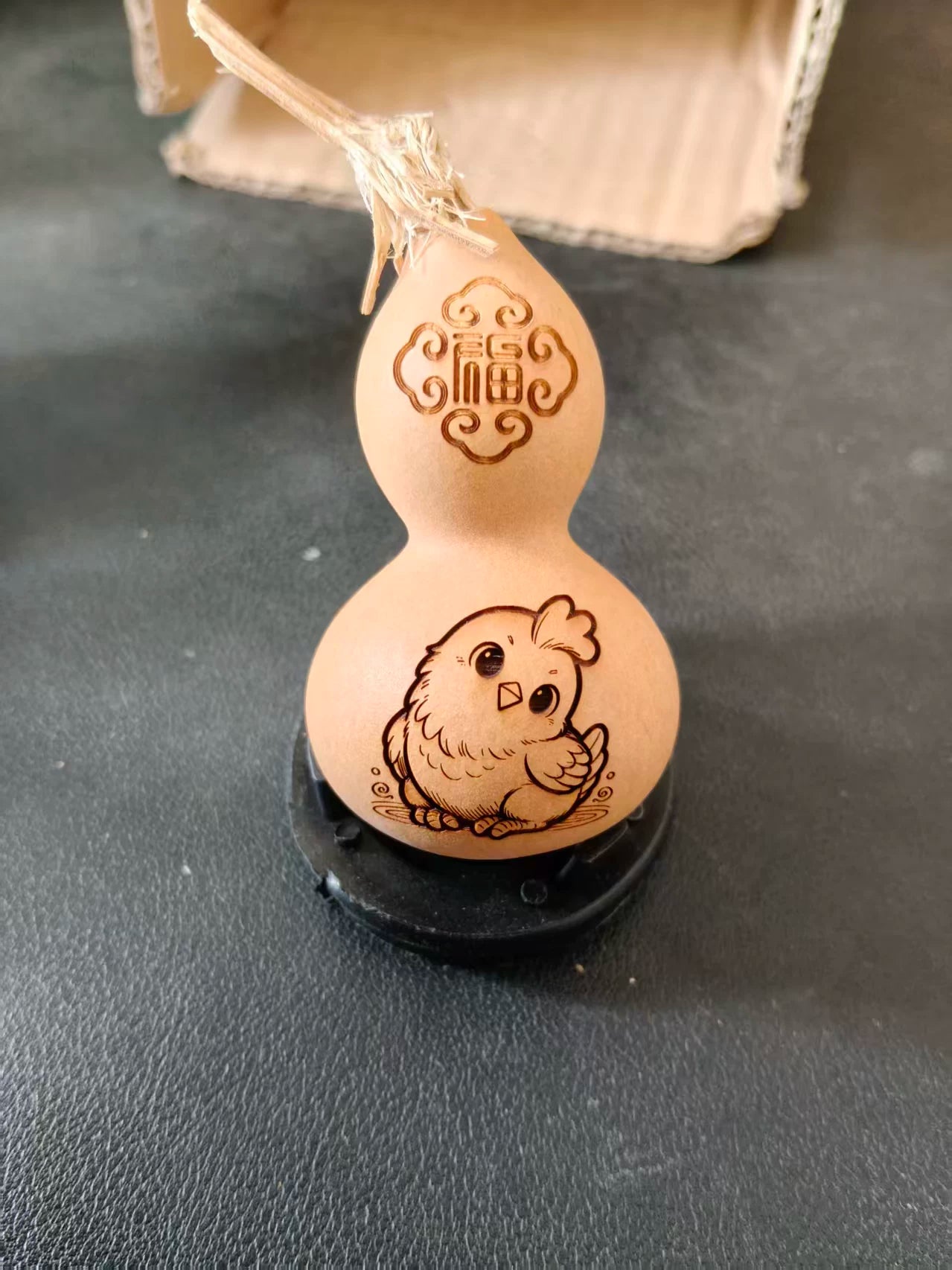 Zodiac Gourd Carving Ornament Pendant Asia Style Gift Natural Handicraft Gourd Moral Ornaments Home Decor