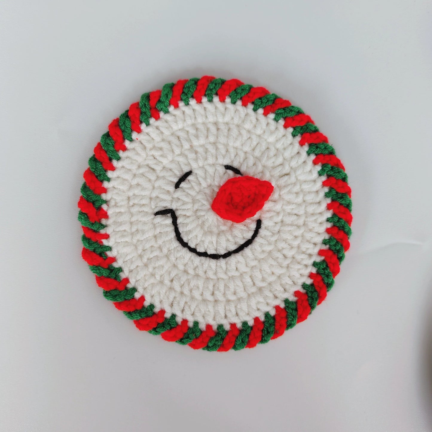 Hand-crocheted Christmas Coaster Wool Love Apple Coaster Christmas Gift
