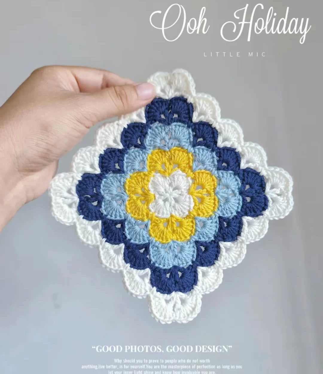 Hand-crocheted Small Daisy Coasters, Anti-scalding and Heat-insulating Cushions, Wool Coasters, Gifts for Girlfriends, Flower Slices in Large Quantities - emogogo