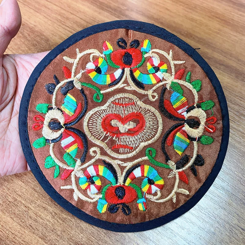 Ethnic Style Embroidery Coaster Characteristics Handicrafts Small Gifts