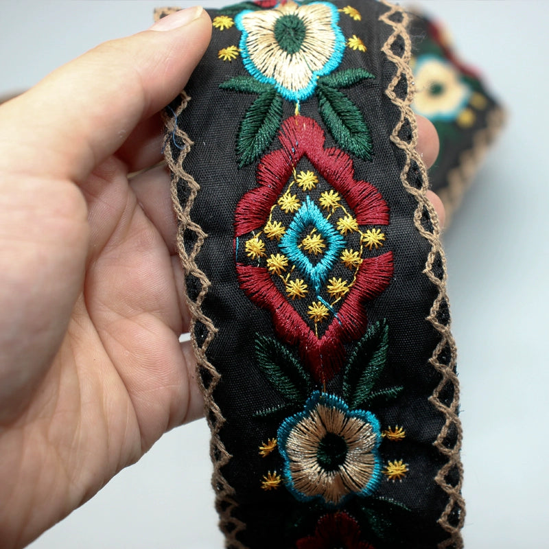 5.5CM Wide, Minority Clothing Decorative Lace Accessories, Retro Embroidery Handmade DIY Collar Webbing Barcode