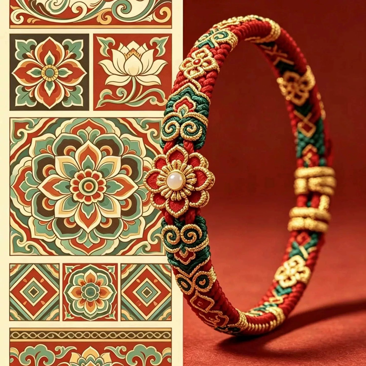 Lotus Hand Rope, Creative High-value Handmade National Style Bracelet, Give Gifts To Friends