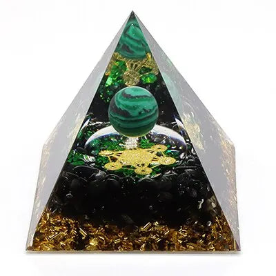 Orgonite Pyramid Stone And Crystals Energy Amethyst Reiki Chakra Multiplier Meditation Craft Trinket Home Decoration Gifts