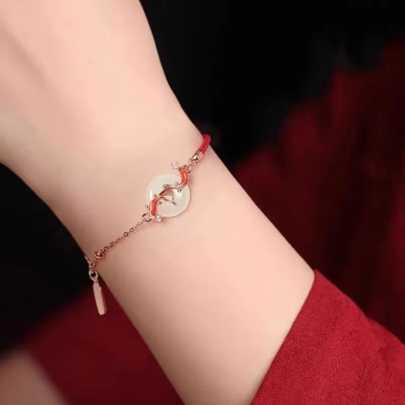 2025 New Handmade Red Lucky Knot Bracelet for Women Adjustable Thread Rope Bangle Best Friend Couple Bracelet Friendship Jewelry
